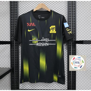 เสื้อกีฬาแขนสั้น ลายทีมชาติฟุตบอล Al-Ittihad 23 24 ชุดเยือน ไซซ์ S - 2XL