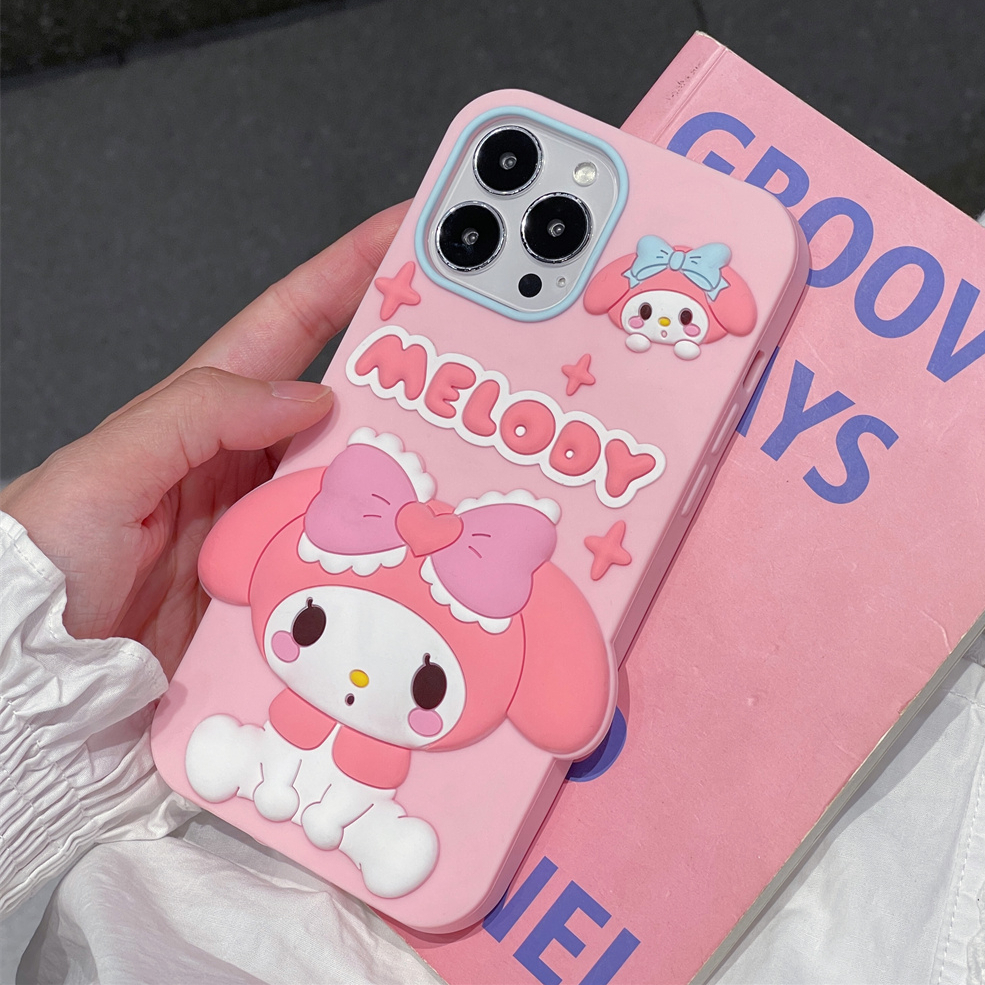 สําหรับIphone Case 17 Pro Max 16 Pro Max 15 Pro Max 14 Pro Max 13 Pro Max 12 Pro Max 3D Stereoscopic Melodyซิลิโคนนุ่มกรณี