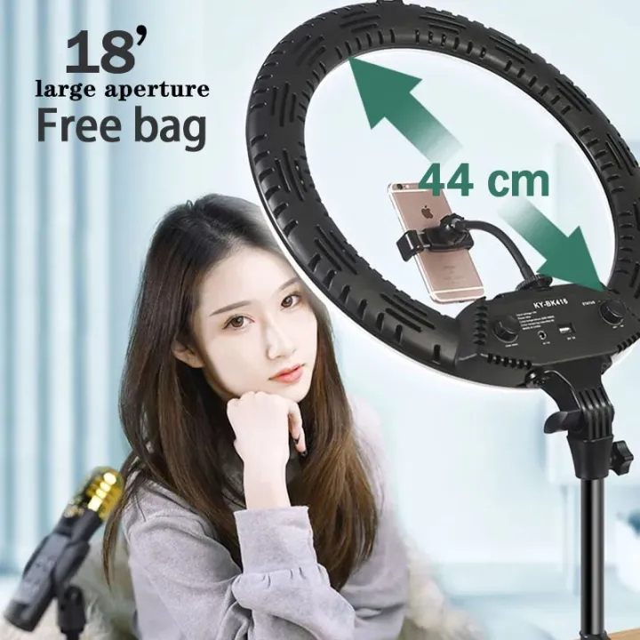 ไฟไลฟ์สด 14 นิ้ว / 18 นิ้ว ไฟ LED ทรงกลม แถมกระเป๋า ไฟไลฟ์สด ไฟแต่งหน้า ไฟไลฟ์สด ไฟวงแหวน