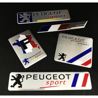 (5 ชิ้น) สติกเกอร์อลูมิเนียม PEUGEOT 308 301 408 สําหรับตกแต่งรถยนต์