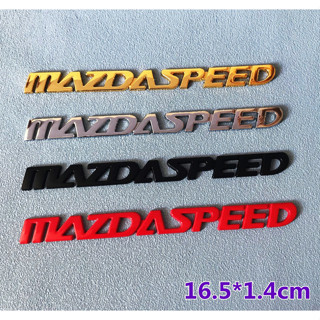 (4 ชิ้น) สติกเกอร์โลโก้โลหะ สําหรับติดตกแต่งรถยนต์ MAZDA MAZDA SPEED