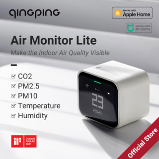 ⭐⭐⭐Qingping 5in1 เซนเซอร์ตรวจจับอุณหภูมิ ความชื้น CO2 แบบพกพา สําหรับ Apple HomeKit WiFi PM2.5PM10