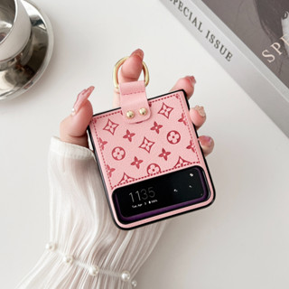 เคสโทรศัพท์มือถือ แบบบางพิเศษ ลายนูน พร้อมแหวนขาตั้ง สําหรับ Motorola Moto Razr 40 Ultra