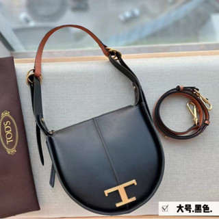 ใหม่ ของแท้ 100% TODS Todds Timeless กระเป๋าสะพายไหล่ กระเป๋าถือ หนังเทียม ทรงตัว T สําหรับสตรี