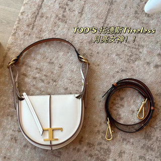 ใหม่ ของแท้ 100% TODS Todds Timeless กระเป๋าสะพายไหล่ กระเป๋าถือ หนังเทียม ทรงตัว T ขนาดเล็ก สําหรับสตรี