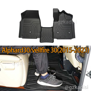 พรมปูพื้นรถยนต์ ลายตัวอักษร 3D alphard 30/ vellfire 30 (2015-2023) agh30 anh30 AH30 วัสดุ TPE car mat car floor mat car foot mat carpet