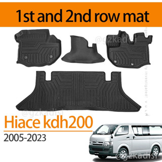 พรมปูพื้น พรมปูพื้นรถยนต์  3D Hiace KDH200(2005-2023) commuter/ventury แถวที่ 1 และ 2 พรมปูพื้น 3D พร็อพสําหรับผู้บริโภค / ระบายอากาศ car mat car foot mat car floor mat carpet