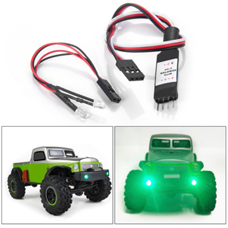 ไฟหน้า LED พร้อมสวิตช์ควบคุม สําหรับรถบังคับ Axial SCX24 Deadbolt Chevrolet Wrangler Gladiator Bronco 1/24