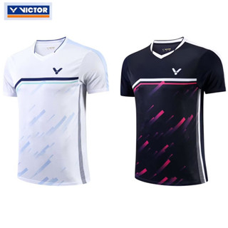 ใหม่ เสื้อยืดแขนสั้น ระบายอากาศ ลาย Victor Badminton Jersey สําหรับเด็กผู้ชาย และผู้หญิง 2023