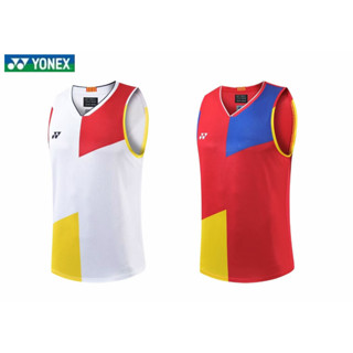 Yonex2023 ใหม่ เสื้อกีฬาแบดมินตัน แขนกุด ระบายอากาศ แห้งเร็ว สําหรับผู้ชาย