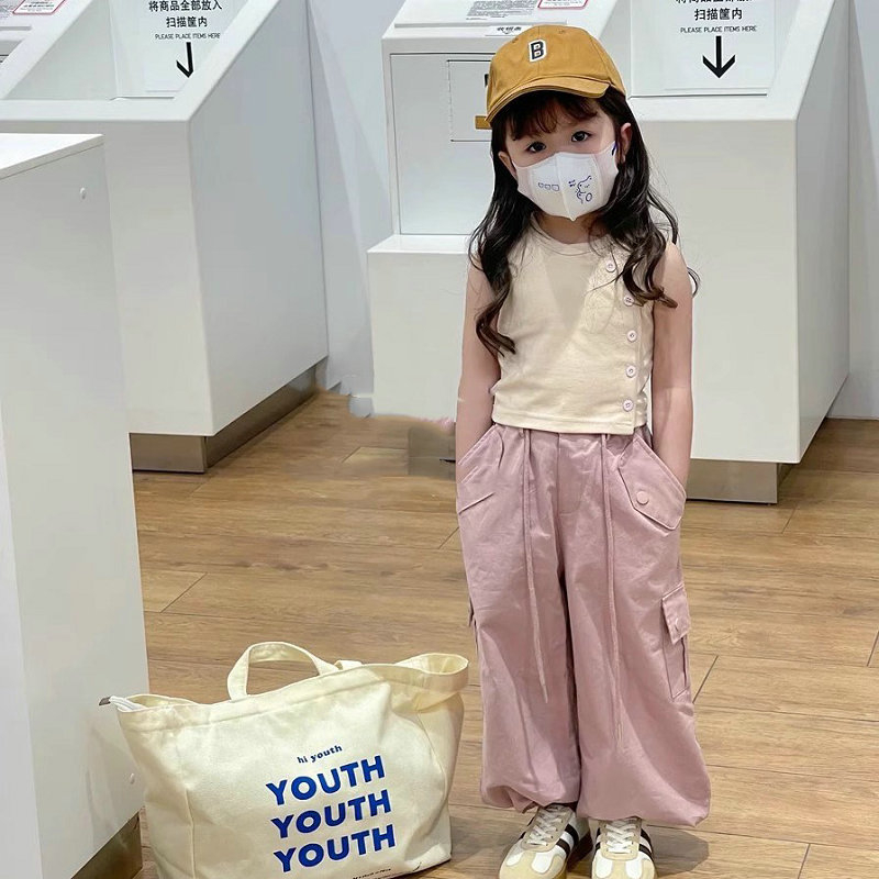 กางเกงขายาว แฟชั่นสไตล์เกาหลี สําหรับเด็กผู้หญิง อายุ 2-7 ปี【HALOLO BABY】