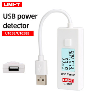 Uni-t เครื่องทดสอบแรงดันไฟฟ้าดิจิทัล โวลต์มิเตอร์ แอมมิเตอร์ USB UT658B LCD