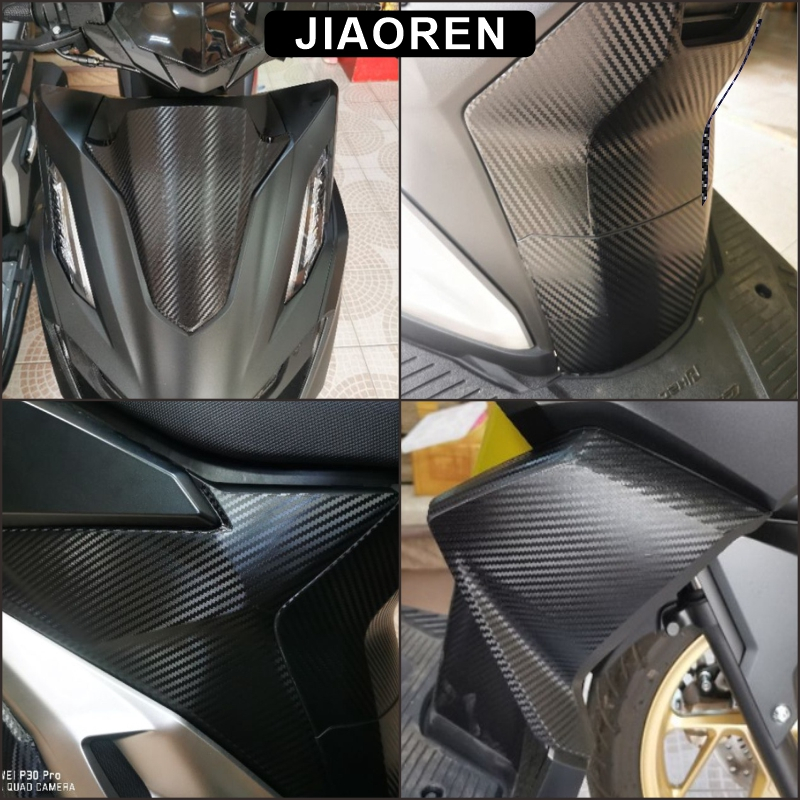 สติกเกอร์คาร์บอนไฟเบอร์ สําหรับรถจักรยานยนต์ Honda click 160