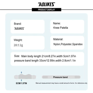 Aolikes สะบ้ารั้งเข่า ปรับได้ 1 ชิ้น สําหรับเล่นกีฬา บาสเก็ตบอล วอลเลย์บอล