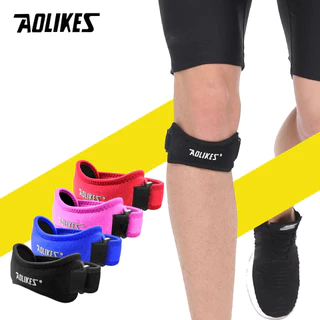 Aolikes สะบ้ารั้งเข่า ปรับได้ 1 ชิ้น สําหรับเล่นกีฬา บาสเก็ตบอล วอลเลย์บอล