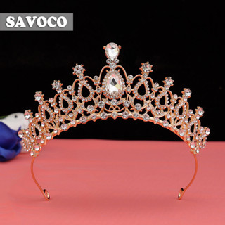 Savoco มงกุฎเจ้าหญิง ประดับเพทาย หลายสี เครื่องประดับ สําหรั…