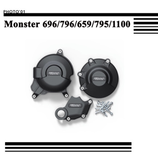 Psler ฝาครอบป้องกันเครื่องยนต์ ป้องกันการชน สําหรับ Ducati Monster 696 796 659 795 1100