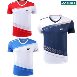 New Yonex ชุดกีฬาแบดมินตัน ชุดแข่งขัน ผู้ชายและผู้หญิง แห้งเร็ว แขนสั้น คู่รัก เสื้อยืดเทนนิส ชุดฝึกซ้อมเกาหลี