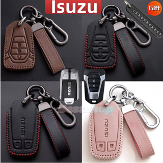 Leather Car Key Case Remote Control Fobs Protector Cover For Isuzu New  Dmax Mux 2021 D-max MU-X X Series DMAX D-Max V-Cross X-Terrain 2020-2022