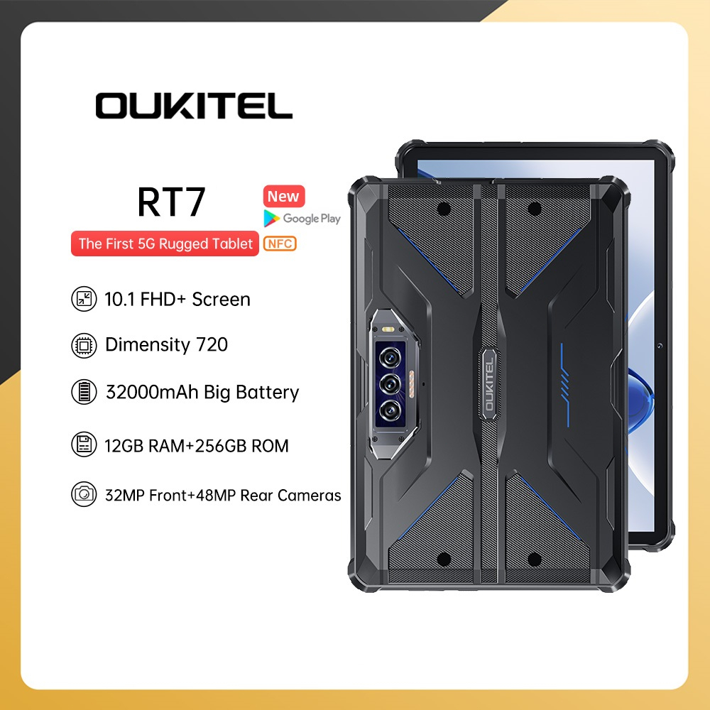 Oukitel RT7 TITAN แท็บเล็ต 5G 10.1 นิ้ว FHD+ 32000mAh 12GB+256GB Android 13 แท็บเล็ต 48MP+20MP
