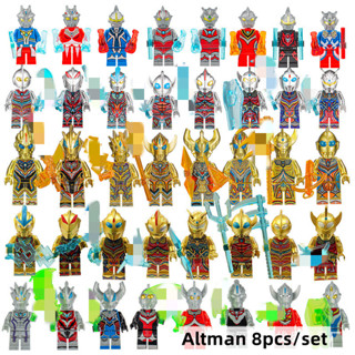 ของเล่นตัวต่อฟิกเกอร์ การ์ตูนฮีโร่ Ultraman Godzilla Golden Altman Tigaทาโร่ ขนาดเล็ก สําหรับเด็ก