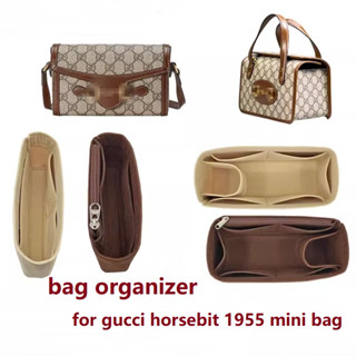 【นุ่มและเบา】กระเป๋าจัดระเบียบ ใส่ด้านในกระเป๋า สําหรับ horsebit 1955 mini bag in bag organiser Store inner lining felt bag