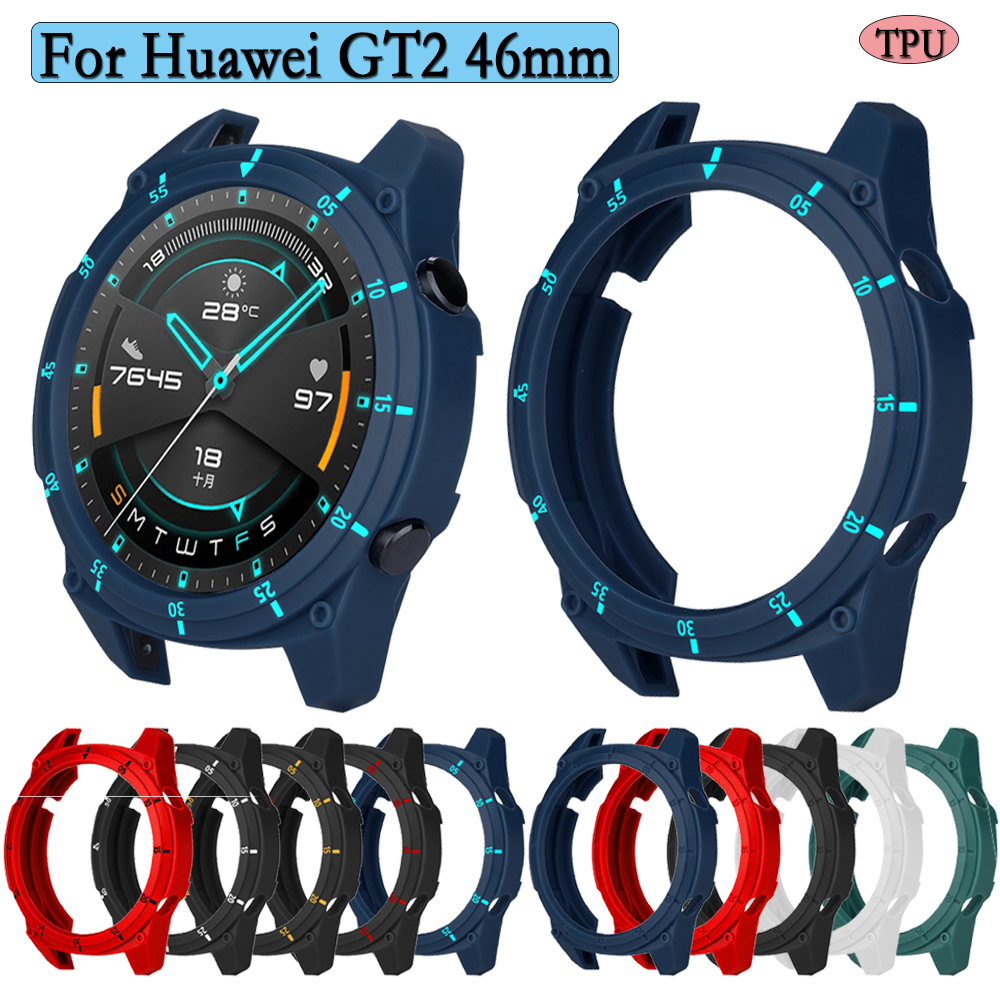 เคสป้องกัน TPU สําหรับ Huawei Watch GT2 46 มม. ตัวป้องกันสมาร์ทวอทช์ พร้อมสเกลนาฬิกา อุปกรณ์เสริมนาฬิกา ที่ทนทาน