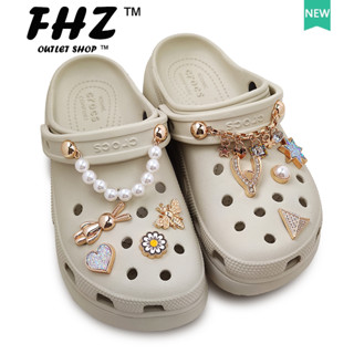 Fhz™ Crocs jibbitz จิ๊บบิทซ์โลหะ DIY สร้างสรรค์ เข้ากับรองเท้า สําหรับผู้หญิง และผู้ชาย