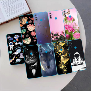 เคสโทรศัพท์มือถือ TPU แบบนิ่ม ลายดอกไม้ สําหรับ Realme C3 RMX2020