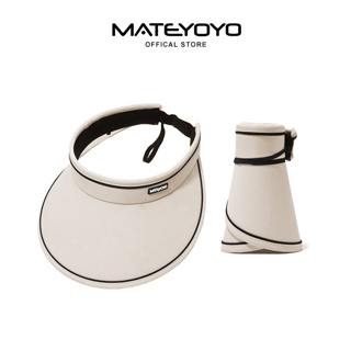 Mateyoyo หมวกปีกกว้าง ป้องกันแดด พับได้ แบบพกพา เหมาะกับเดินชายหาด สไตล์สปอร์ต สําหรับผู้หญิง