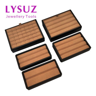 Lysuz กล่องเก็บเครื่องประดับ หนัง PU ประดับเพชร พลอยเทียม แบบหลวม สําหรับเก็บสะสม