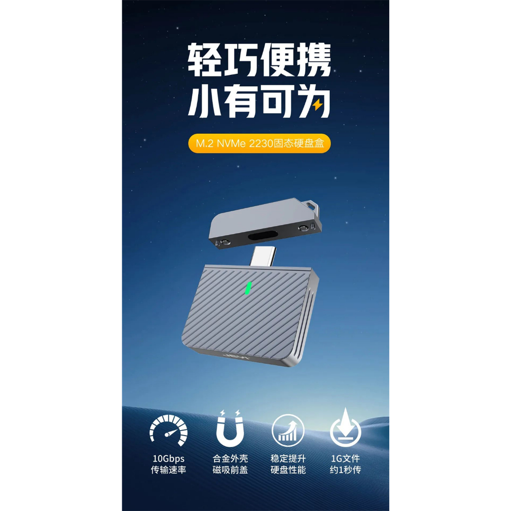 Zebra-C ZEBRA 2230 In-Line m2 Solid nvme Hard Disk Box M.2 ภายนอก typec Mobile Box SSD, 9210 Master 