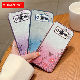 เคสมือถือ แบบนิ่ม ลายผีเสื้อ ดอกไม้ กลิตเตอร์ สําหรับ Samsung Galaxy J2 Prime Samsung Galaxy J2 Prime