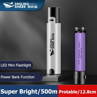 Smiling SHARK ไฟฉาย led ขนาดเล็ก ชาร์จ USB