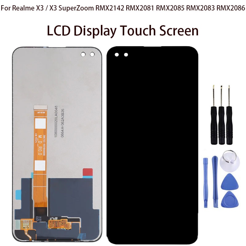 อะไหล่หน้าจอสัมผัสดิจิทัล LCD แบบเปลี่ยน สําหรับ Realme X3 X3 SuperZoom RMX2142 RMX2081 RMX2085 RMX2083 RMX2086