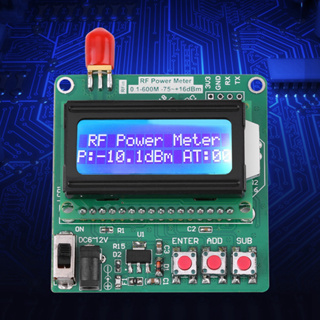 Digital LCD RF Power Meter -75~16 dBm 1-600MHz ค่าการลดทอนความถี่วิทยุ