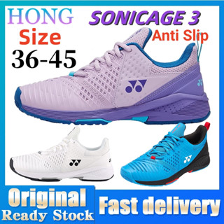 รองเท้าแบดมินตัน Yonex Sonicage 3สำหรับบุรุษและสตรีรองเท้าผ้าใบระบายอากาศได้ดีรองเท้าเทนนิสแบดมินตันเบามากป้องกันการลื่นตัวกันกระแทกใช้ได้ทั้งชายและหญิง (พร้อมกล่อง)