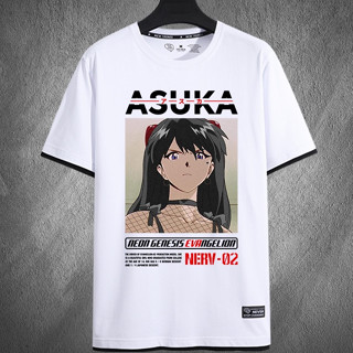 เสื้อยืดแขนสั้นลําลอง ทรงหลวม ลาย Evangelion Merchandise Asuka Aya Polly แฟชั่นคู่รัก สําหรับผู้ชาย