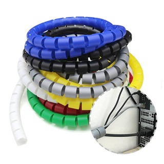 5Meter  8mm ~ 40mm Line Organizer Pipe Protection Flexible Spiral Wrap Winding Cable Wire Protector Cable Sleeve Cover Tube ปลอกหุ้มสายเคเบิล แบบเกลียว ยืดหยุ่น ขนาด