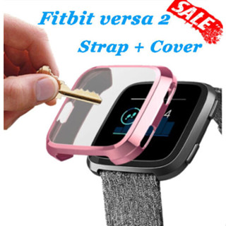 สายนาฬิกาข้อมือไนล่อน TPU สําหรับ Fitbit Versa 2 Sport Watch Band Wristband