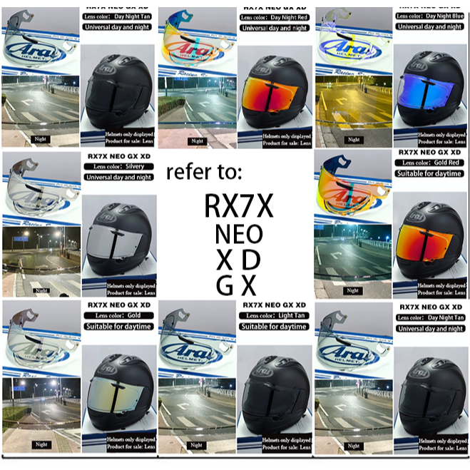 หมวกกันน็อค ARAI RX7X NE0 XD เลนส์ ASTRO-GX ทั้งกลางวันและกลางคืน เลนส์ออโรร่าสากล