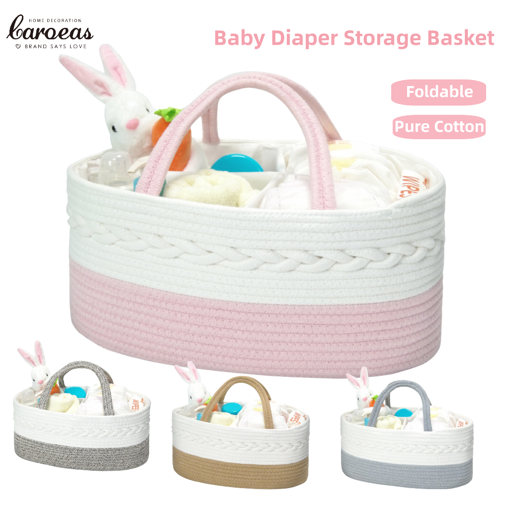 แคร์อาส ผ้าอ้อมเด็กแบบพกพาออแกไนเซอร์ขนาดใหญ่กล่องเก็บเด็กที่มี ง นอกจากนี้ 3ช่องเชือกฝ้ายพยาบาลกระเป๋า