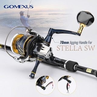 Gomexus มือจับรอกตกปลาไทเทเนียม 70 มม. พร้อมลูกบิด สําหรับ Shimano stradic SW saragosa Stella Twin power LMY