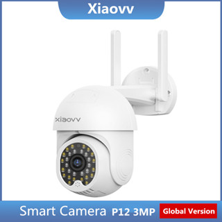 Xiaovv กล้อง PTZ P12 2k 3.0MP HD 335 อัจฉริยะ กลางแจ้ง° Ptz กล้องเว็บแคม WiFi ตรวจจับมนุษย์ IP65 กันน้ํา มองเห็นกลางคืน