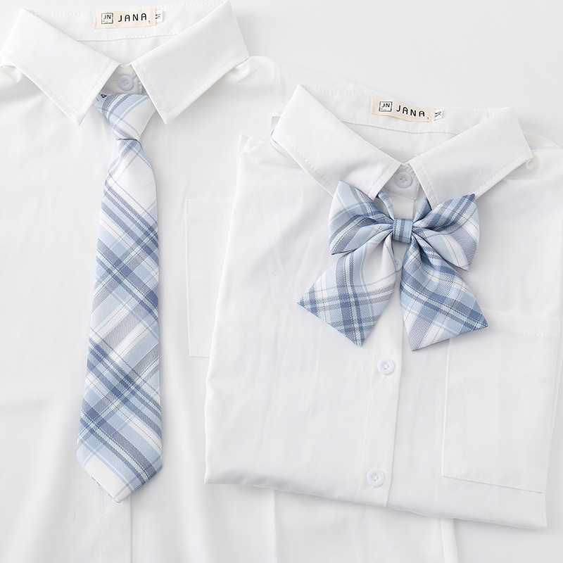 ขี้เกียจ Jk Ties ผู้หญิงลายสก๊อตคอ Tie หญิง Jk ชุดน่ารักเนคไทลายสก๊อตชุดนักเรียน
