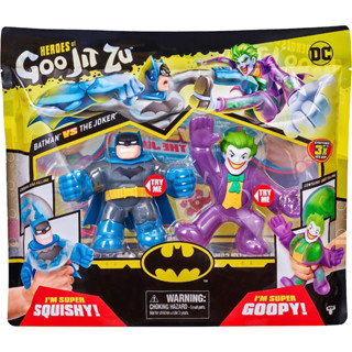 Heroes of Goo Jit Zu DC Versus Pack Batman vs Joker - Squishy, Stretchy, Gooey 2 Pack ฟิกเกอร์ Heroes of Goo Jit Zu DC Versus Pack Batman vs Joker - Squishy, Stretchy, Gooey 2 แพ็ค