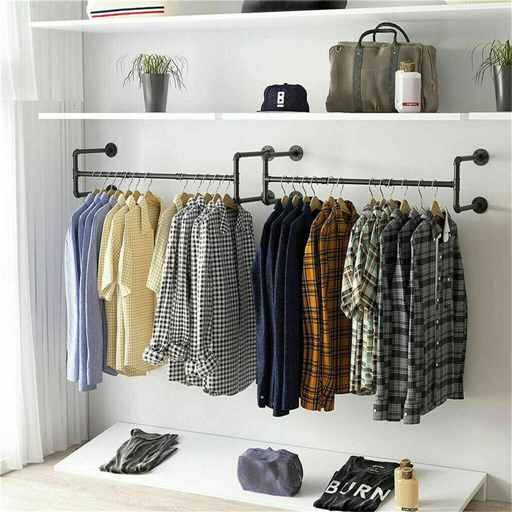 ชั้นวางเสื้อผ้า แบบเหล็ก ถอดออกได้ สําหรับตู้เสื้อผ้า