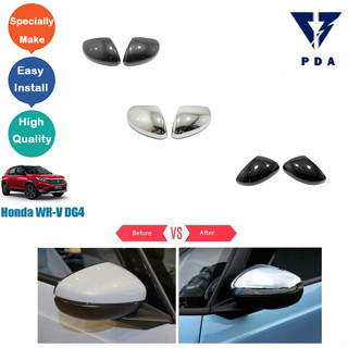 ฝาครอบกระจกมองข้าง คาร์บอนไฟเบอร์ สีดํา อุปกรณ์เสริม สําหรับ Honda WRV DG4 WRV DG4