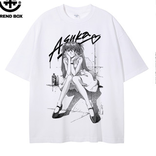 เสื้อยืดแขนสั้น พิมพ์ลายการ์ตูนอนิเมะ Asuka Merchandise Eva สําหรับผู้ชาย และผู้หญิง