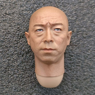 โมเดลฟิกเกอร์แกะสลัก 1:6 Asian Bo Huang Head Sculpt ขนาด 12 นิ้ว ของเล่นสําหรับเด็ก